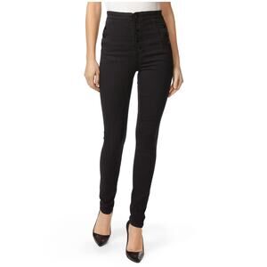 J BRAND Natasha Sky High High Waist Super Skinny Jeans In Seriously Black